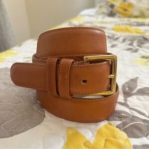 Coach Leather Belt in Brown with Gold Buckle Men’s or Women’s 34